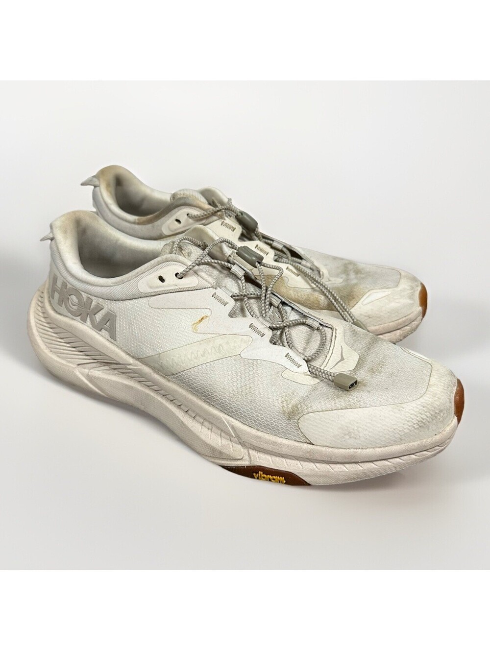 HOKA One One Transport Shoes Eggnog Size Womens 9.5 B Walking Sneakers USED